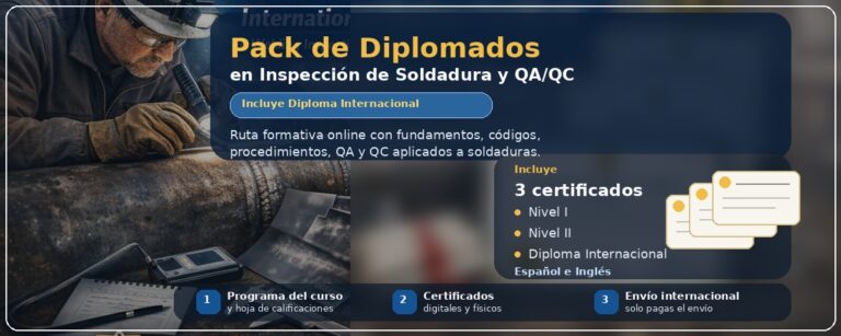 Pack de Diplomados en Inspección de Soldadura y Aseguramiento y Control de Calidad (QA/QC)