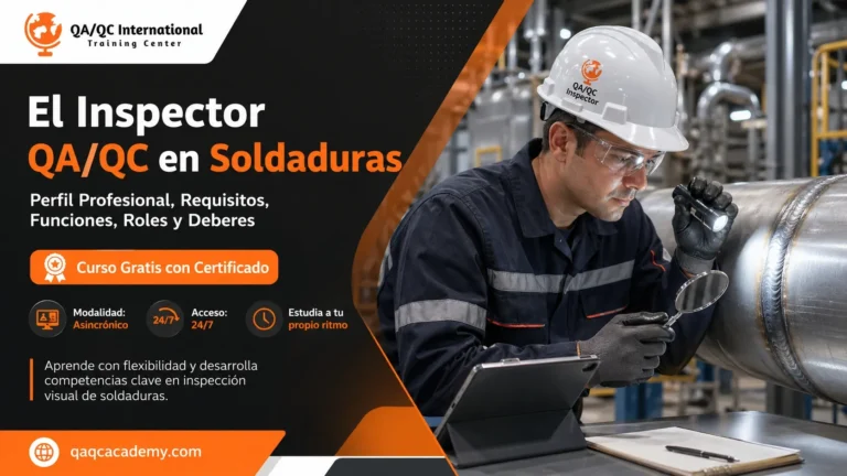 Curso El Inspector QA/QC en Soldaduras: Perfil Profesional, Requisitos, Funciones, Roles y Deberes